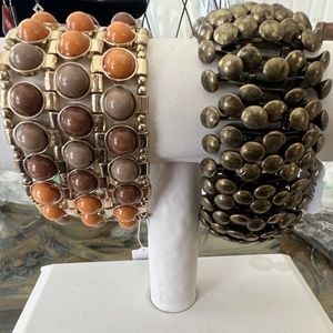 Fine Jewelry Two Bracelets $16 Each, bronze, semi-precious stones,Earth colors.!